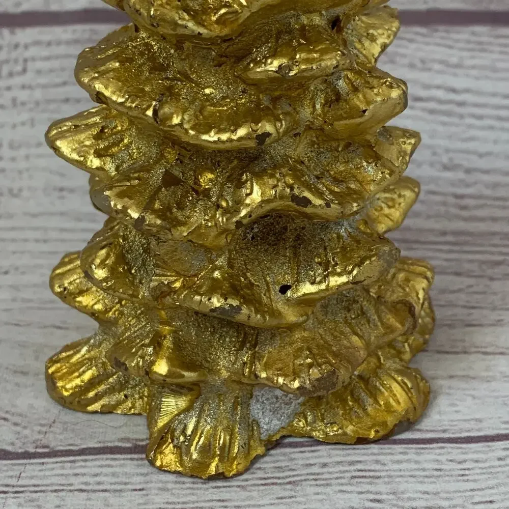 Vintage Chesapeake Bay Candle Gold Christmas Tree Candle 5